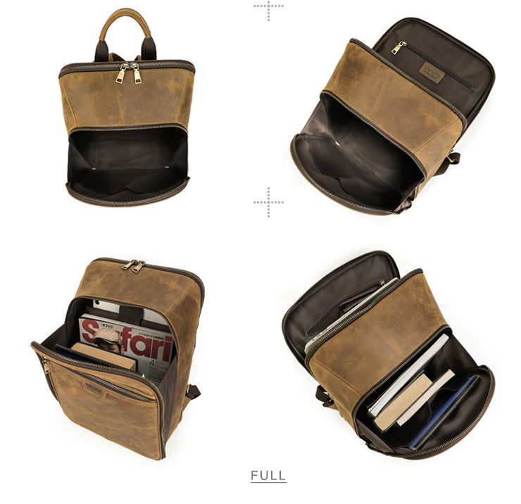 Leather Laptop Backpack